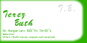 terez buth business card